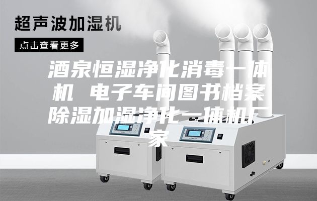 酒泉恒湿净化消毒一体机 电子车间图书档案除湿加湿净化一体机厂家