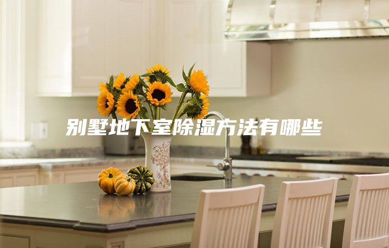 别墅地下室除湿方法有哪些