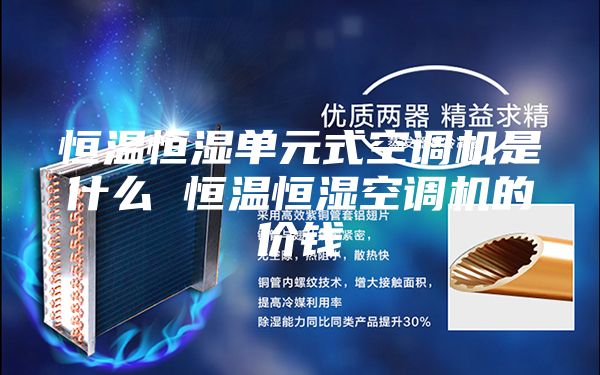 恒温恒湿单元式空调机是什么 恒温恒湿空调机的价钱