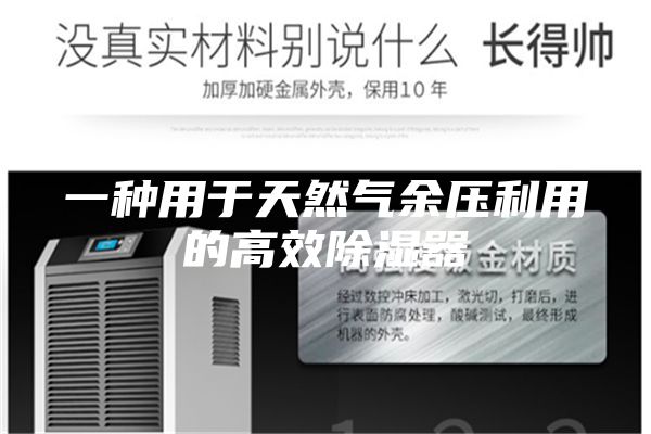 一种用于天然气余压利用的高效除湿器