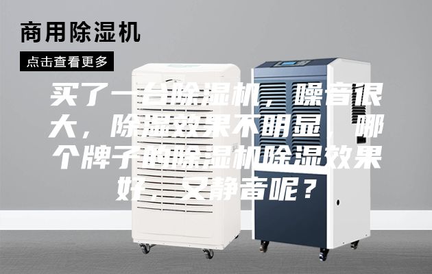 买了一台除湿机，噪音很大，除湿效果不明显，哪个牌子的除湿机除湿效果好，又静音呢？