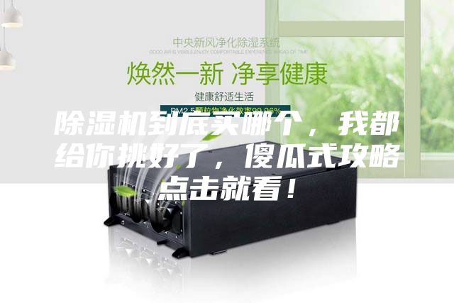 除湿机到底买哪个，我都给你挑好了，傻瓜式攻略点击就看！