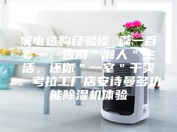 家电选购经验谈 篇一百零一：告别＂潮人＂生活，还你＂一室＂干爽：考拉工厂店安诗曼多功能除湿机体验