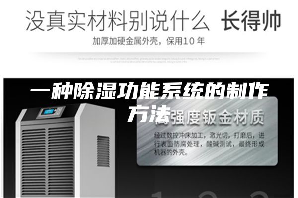一种除湿功能系统的制作方法