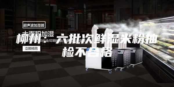 柳州：六批次鲜湿米粉抽检不合格