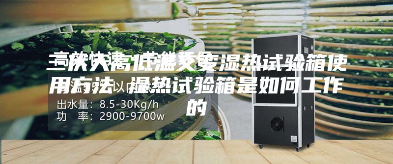 三伏天高低温交变湿热试验箱使用方法 湿热试验箱是如何工作的