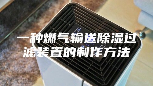 一种燃气输送除湿过滤装置的制作方法